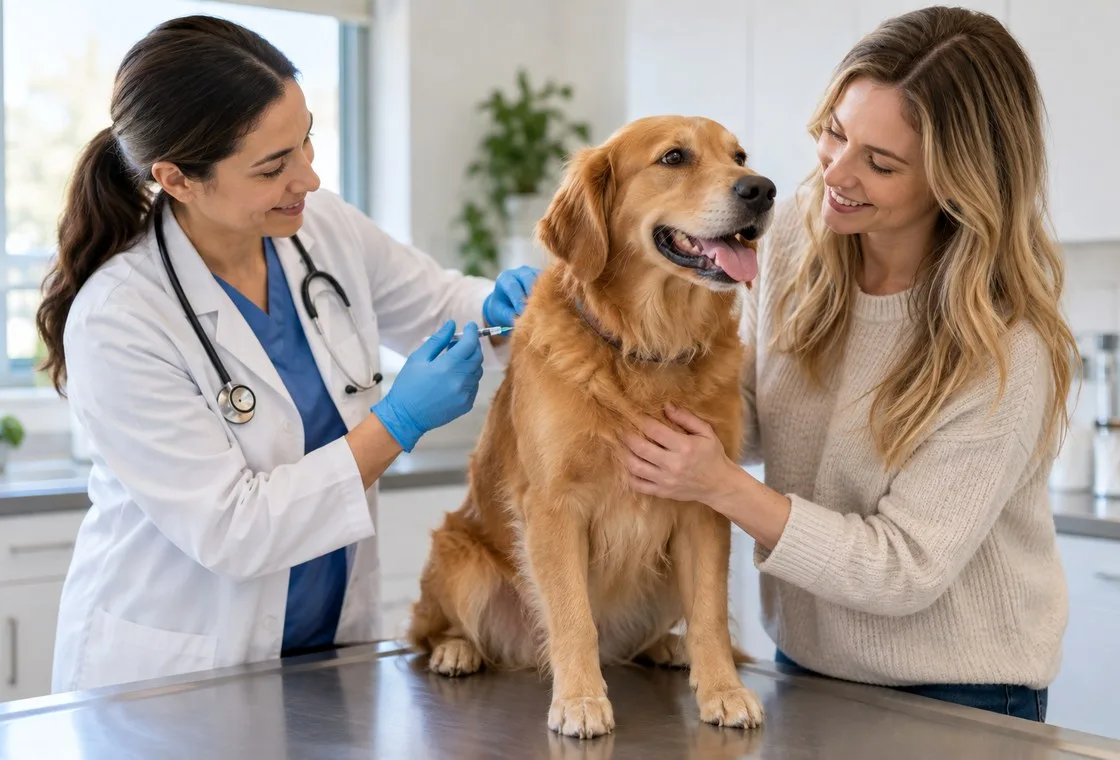 Pet receiving attentive care
